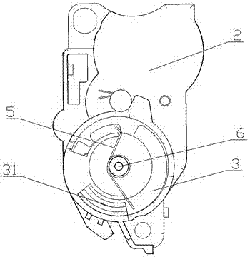 Novel carbon powder box detecting device and carbon powder box