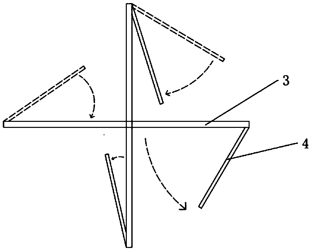 Vertical axis and moving blades combined windmill