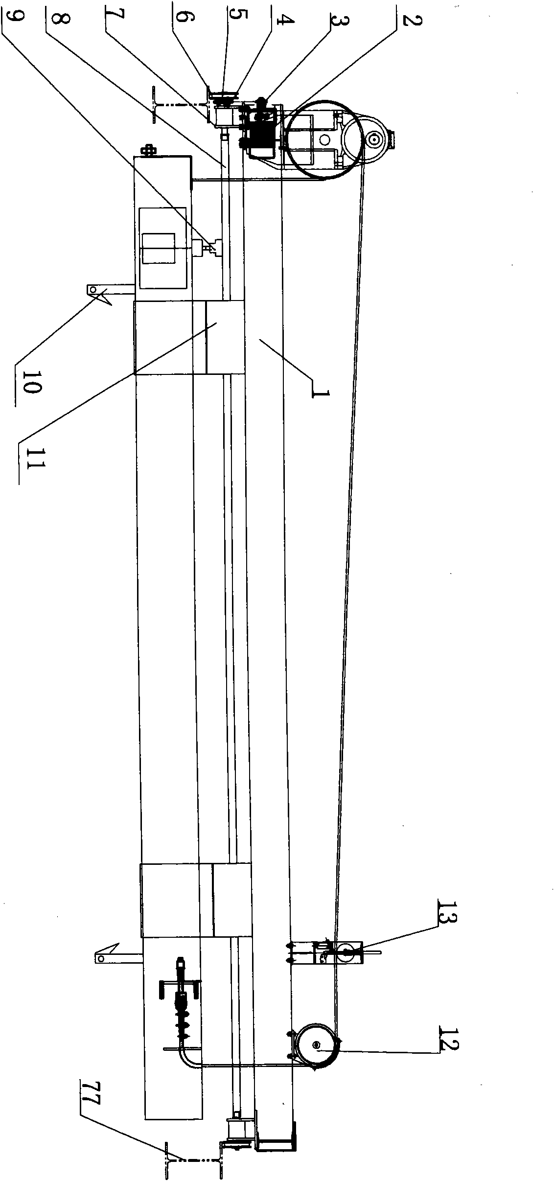 Lift trackless hoist capable of receiving absorption and hanging in wireless manner