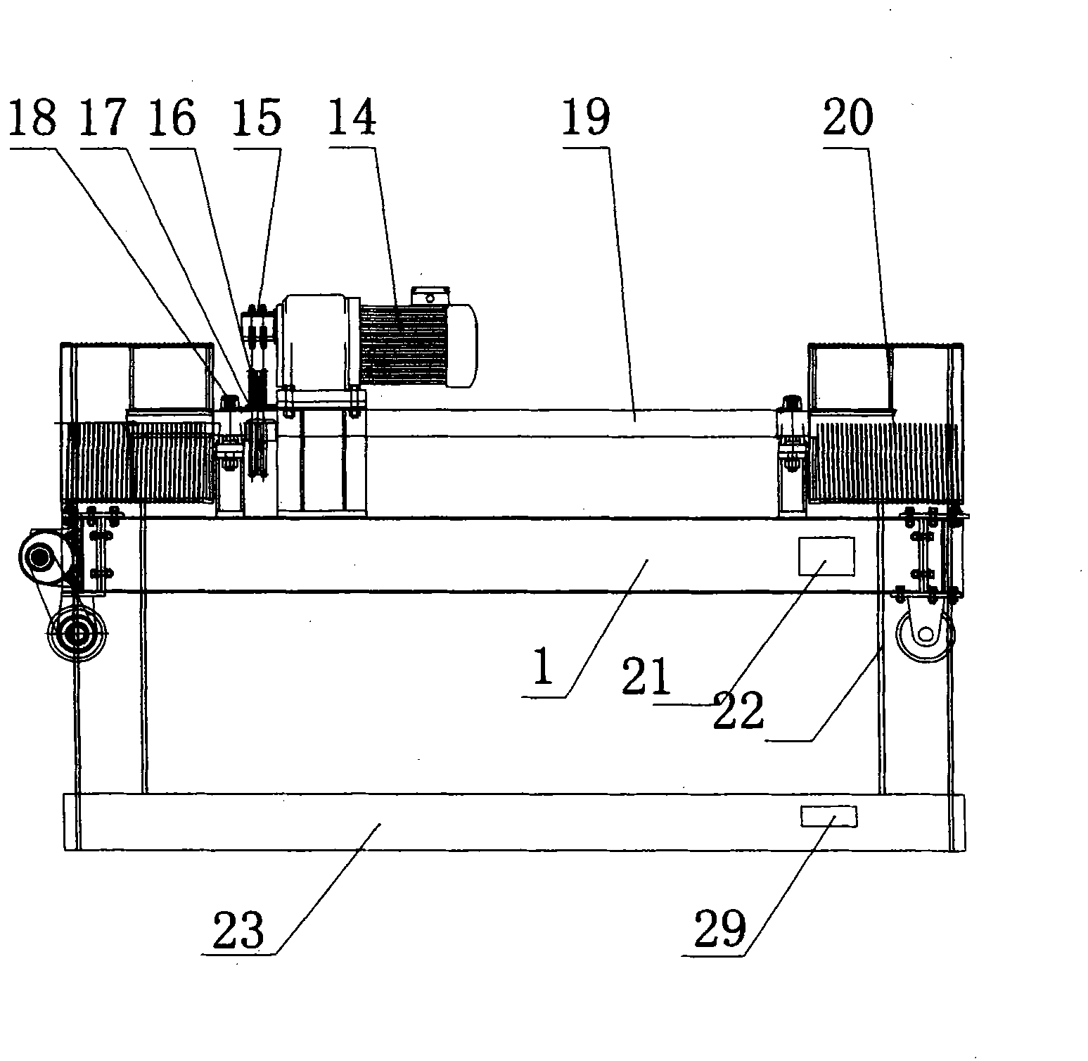 Lift trackless hoist capable of receiving absorption and hanging in wireless manner