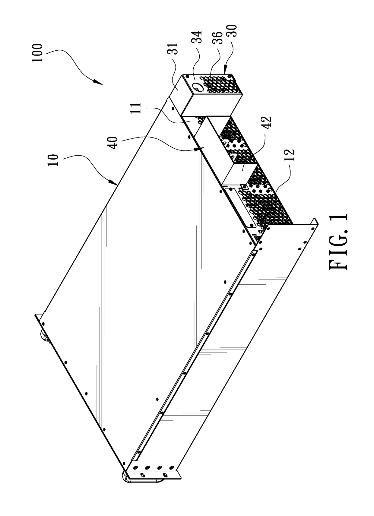 Structure of power input end and power output end of power supply device