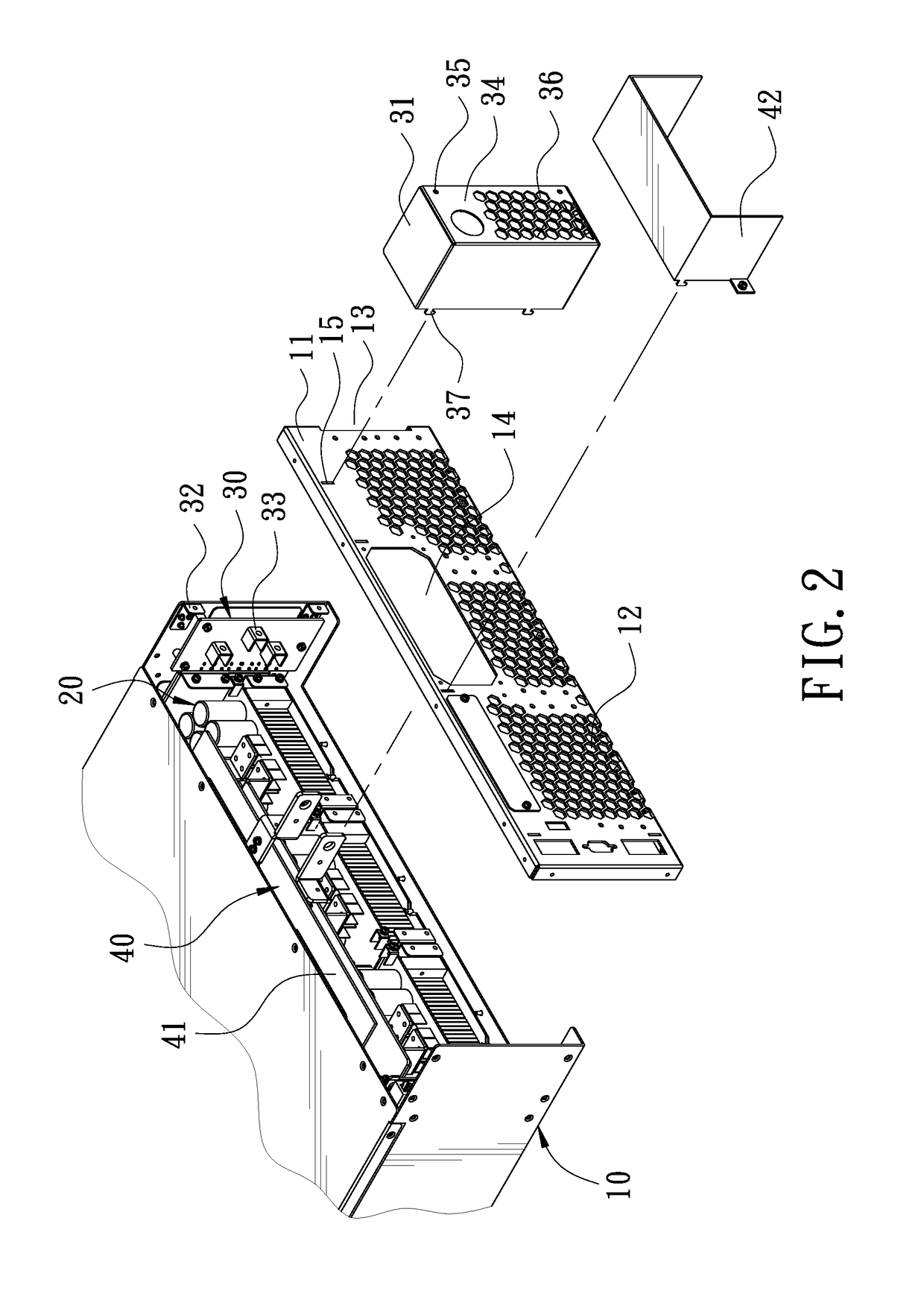 Structure of power input end and power output end of power supply device