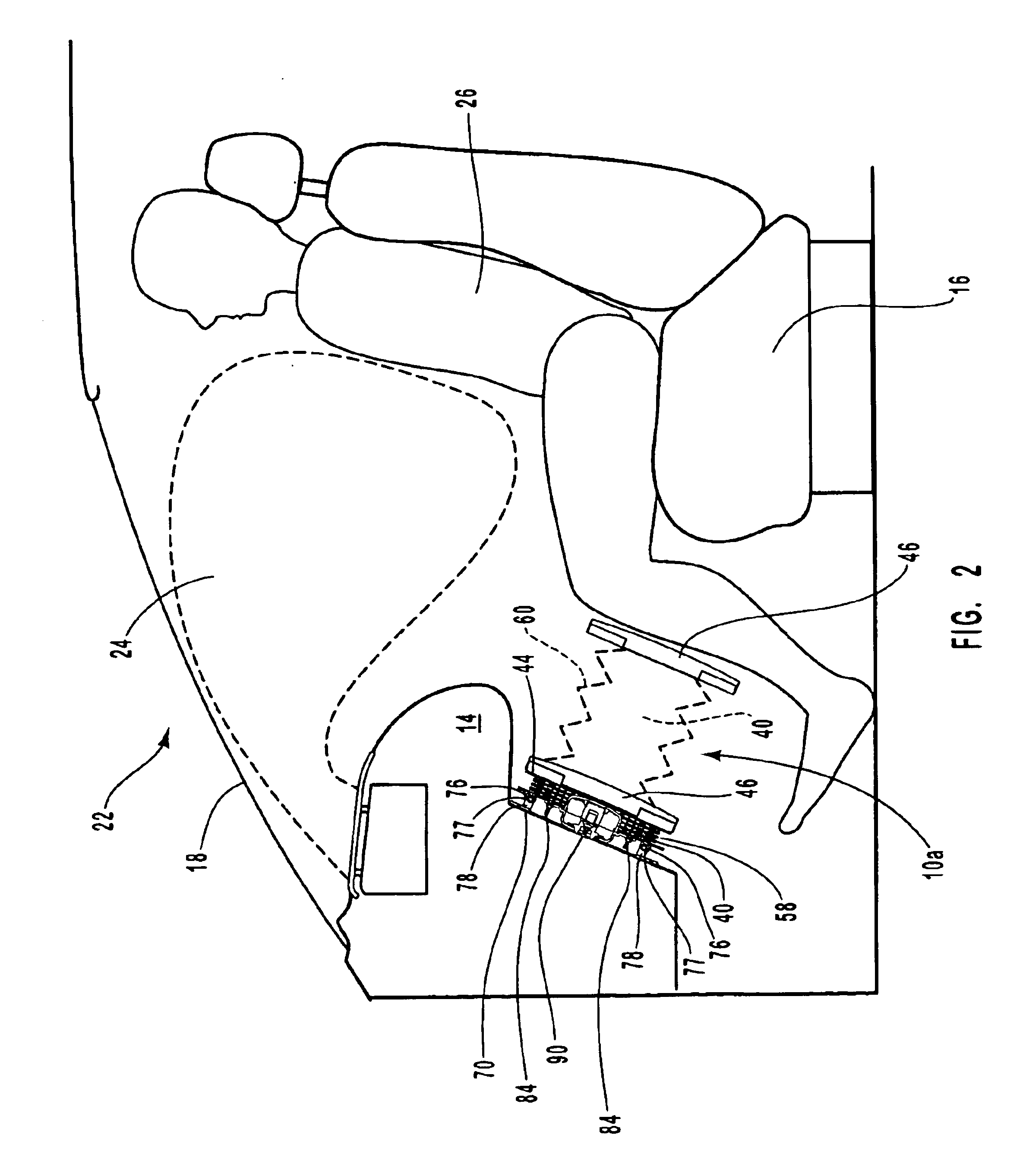 Expandable rigid knee airbag system