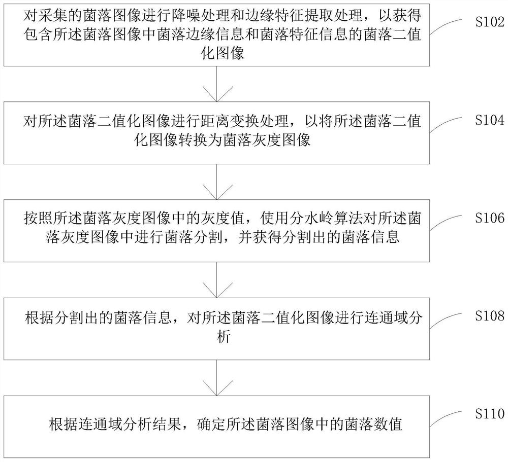 Bacterial colony counting method and device and computer storage medium