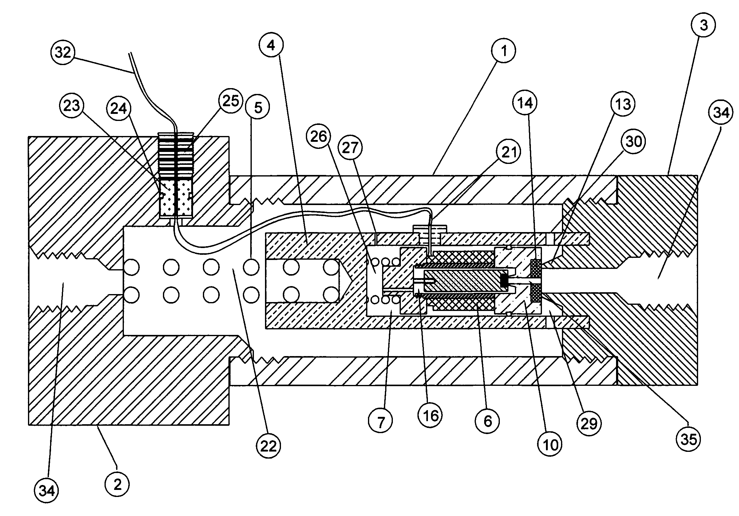 In-tube solenoid gas valve