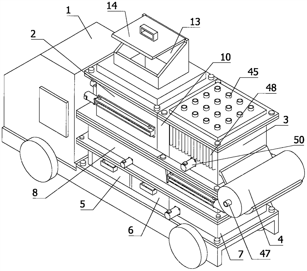 Community household garbage classification treatment transfer vehicle