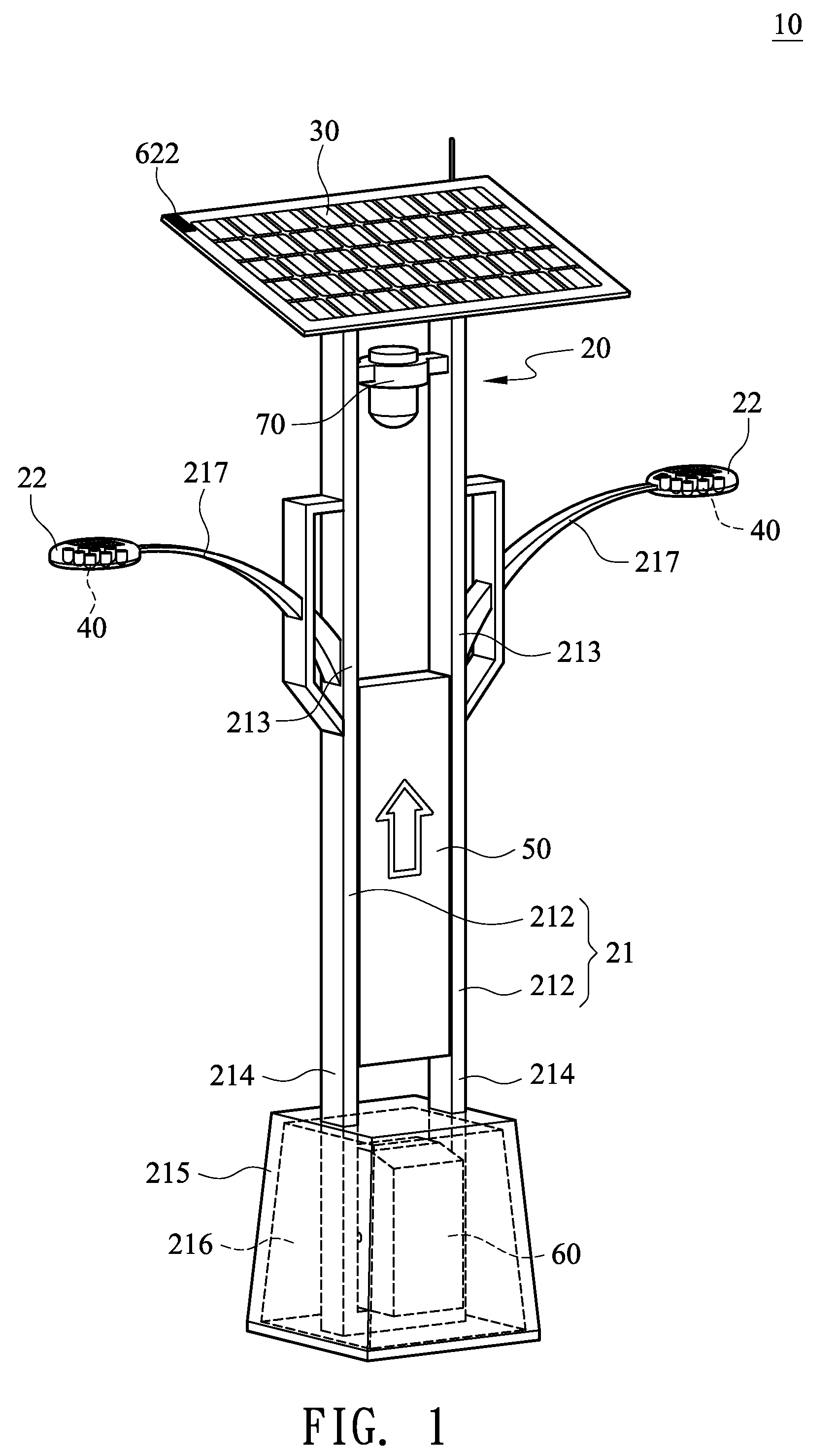 Solar energy lamp having fiber display