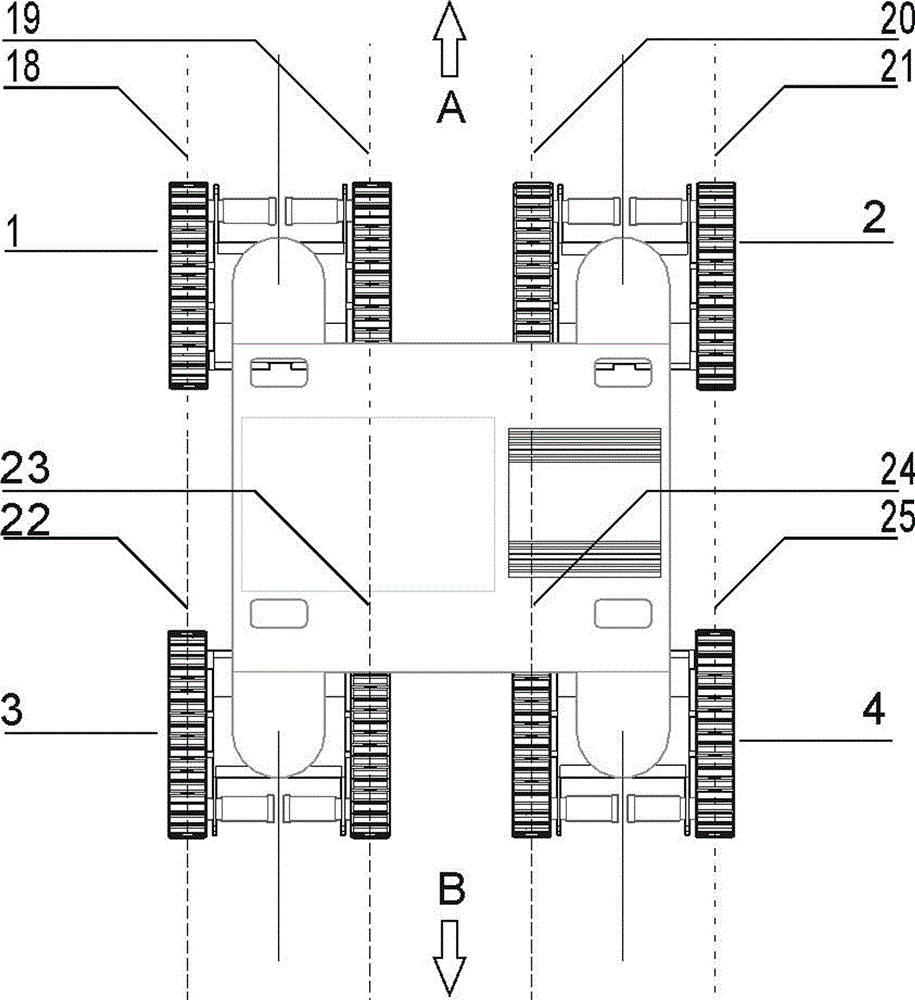 Multi-caterpillar-band type all-directional mobile platform