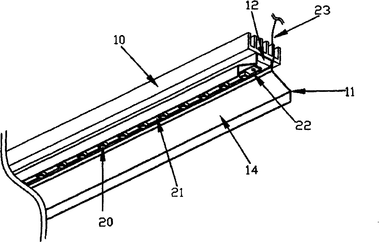 Fixed LED (Light Emitting Diode) lamp device