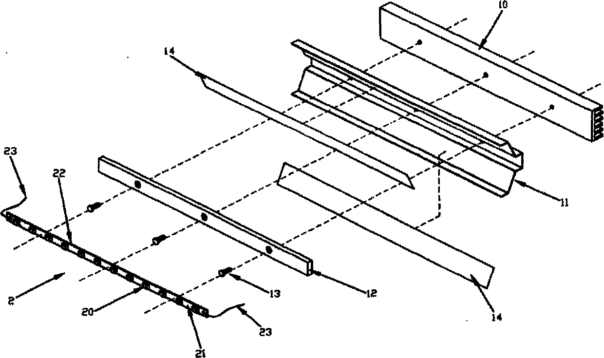 Fixed LED (Light Emitting Diode) lamp device