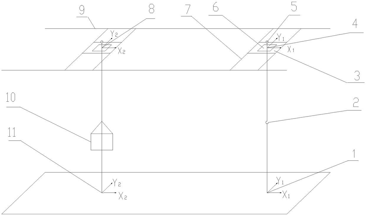 Big equipment single hook hoisting positioning device and method