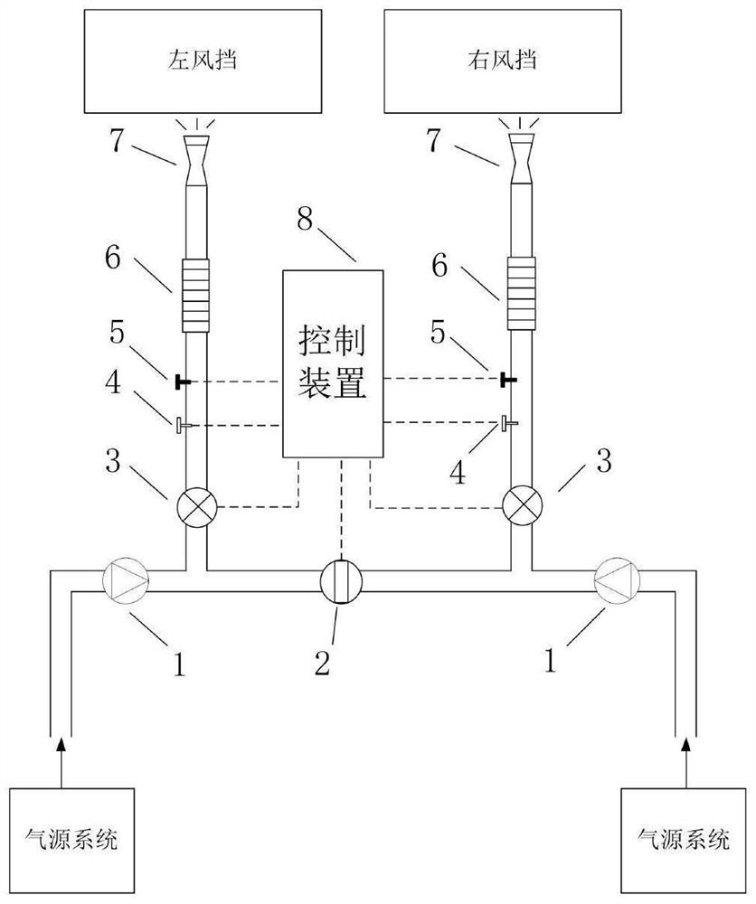 Air blowing rain removal system based on supersonic flow injection effect