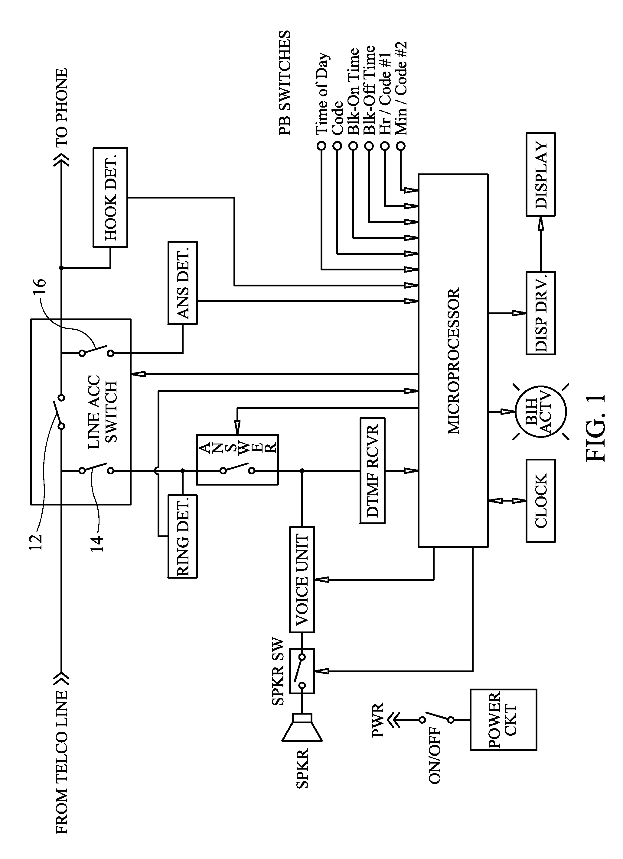 Selective telephone blocker with timer