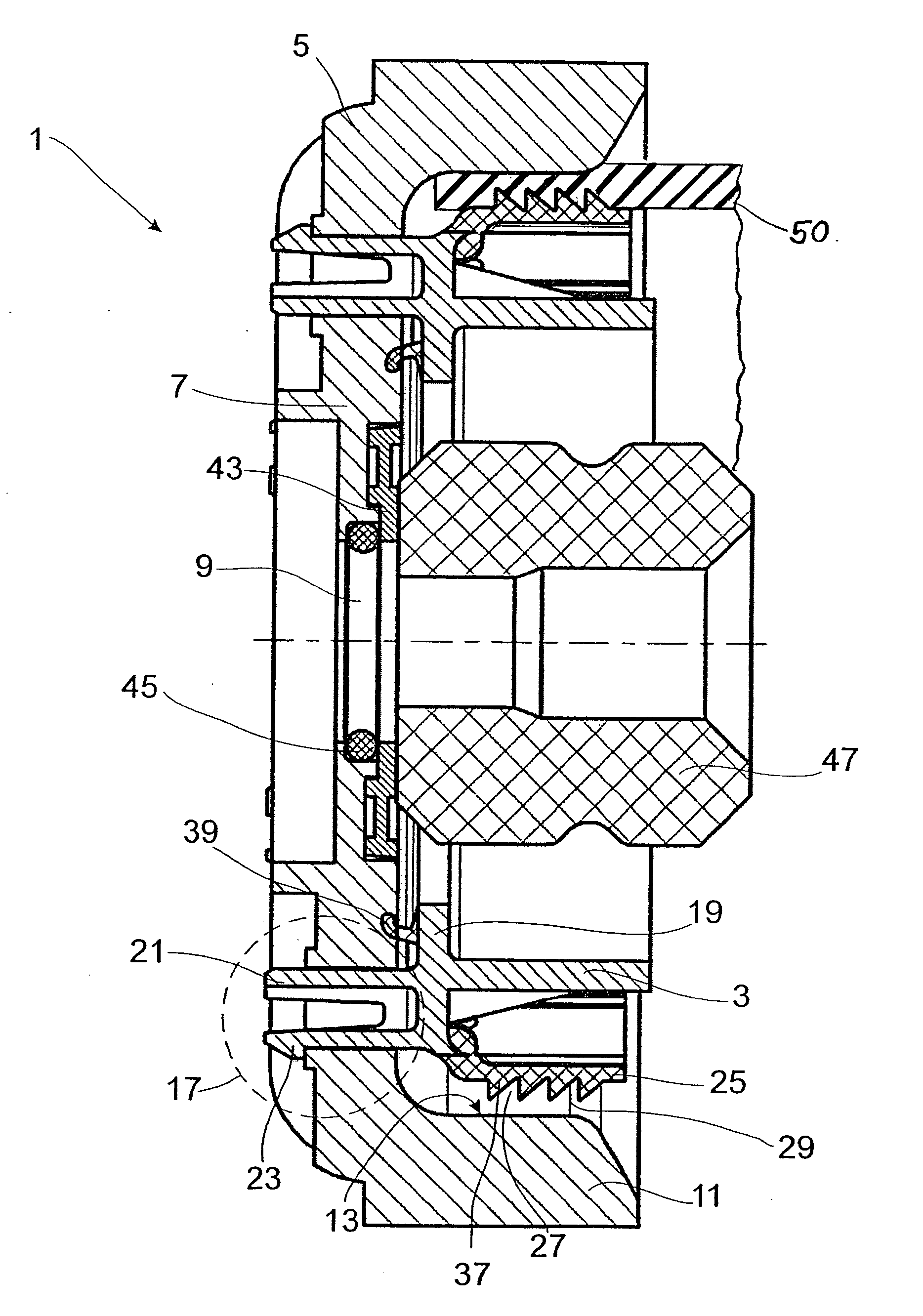 Cover assembly for a pneumatic spring