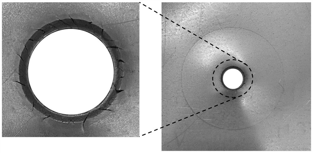 Testing and calculating method for measuring hole expansion rate