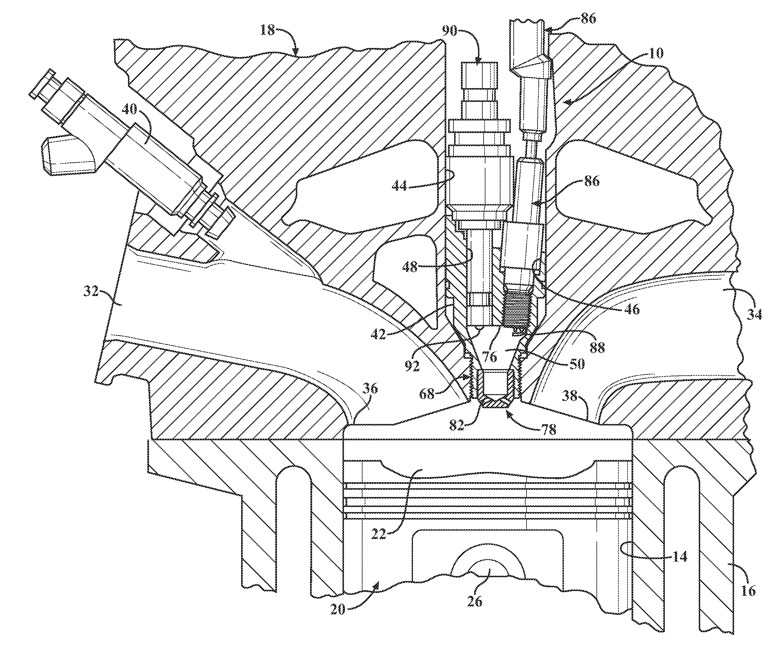 Turbulent jet ignition pre-chamber combustion system for spark ignition engines