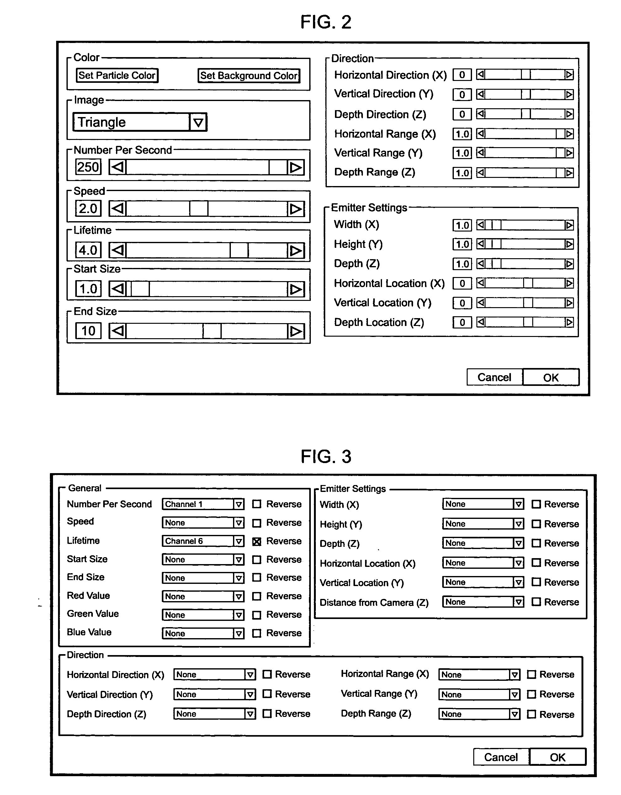 Configurable particle system representation for biofeedback applications