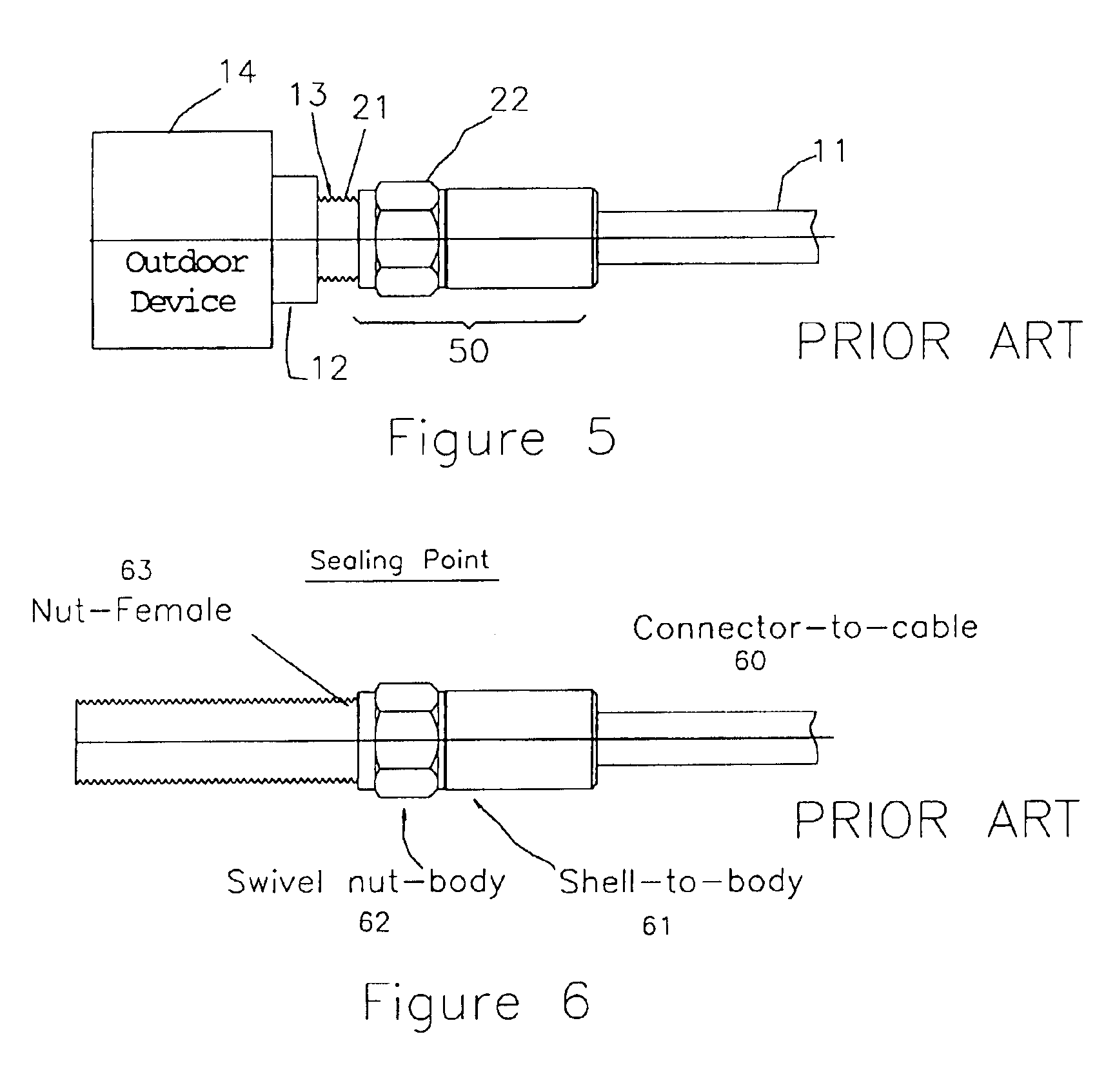 Moisture seal for an F-Type connector