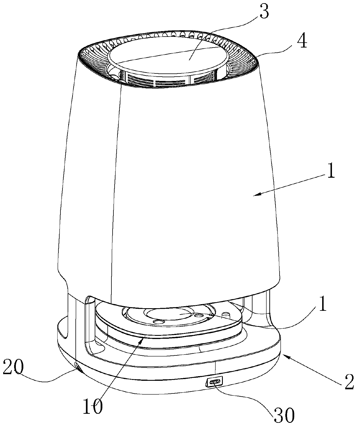 Device for attracting male and female adult mosquitoes based on human body smell, body temperature and humidity in combination with specific light waves