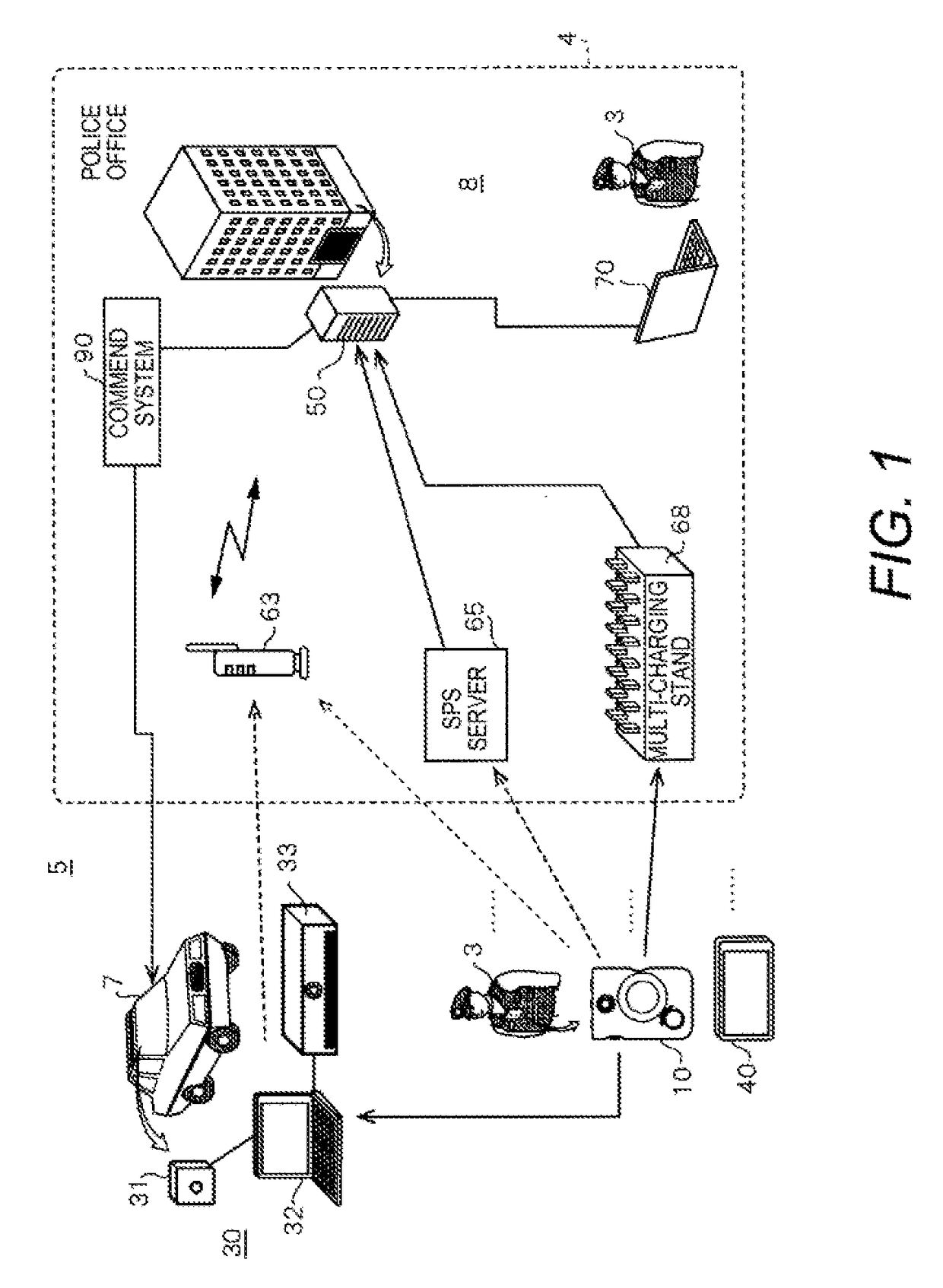 Wearable camera system and method of notifying person