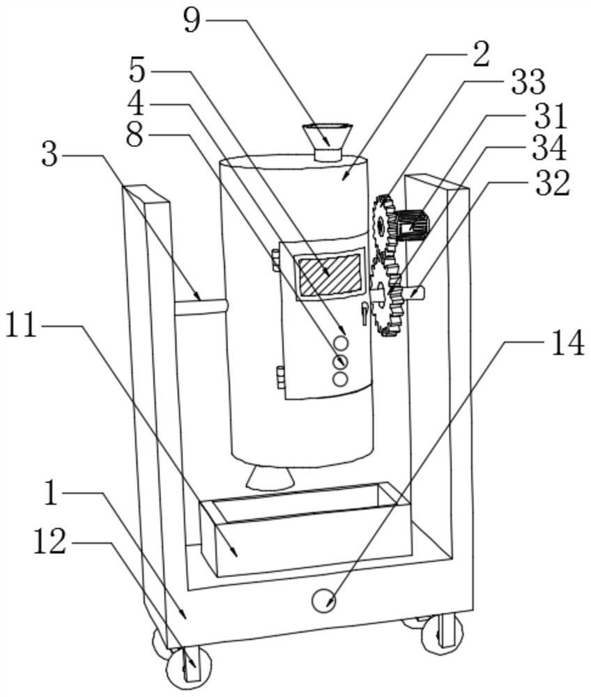 Repeated crushing device for plastic particle materials