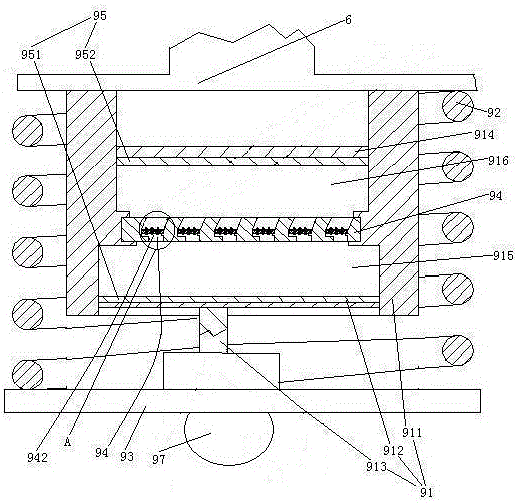 Lifting, shock-isolating and falling-preventing perforating machine provided with telescope for building detection