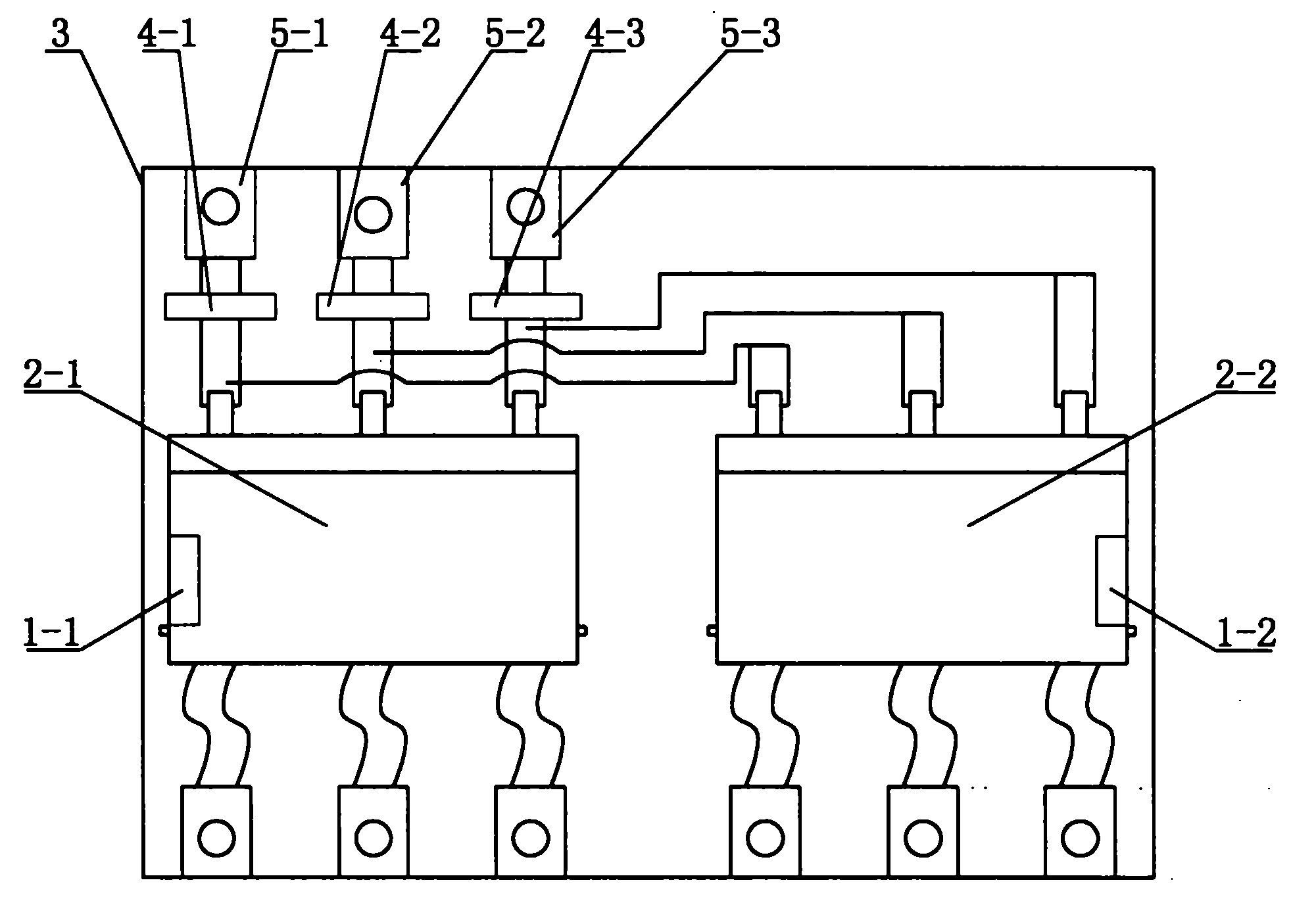 Electromagnetic switch capable of switching delta-shaped and Y-shaped connection modes