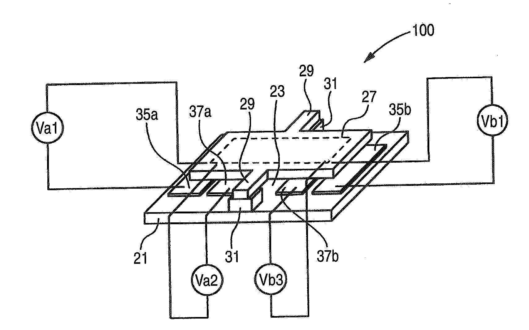 Small thin film-movable element, small thin film-movable element array and image forming apparatus