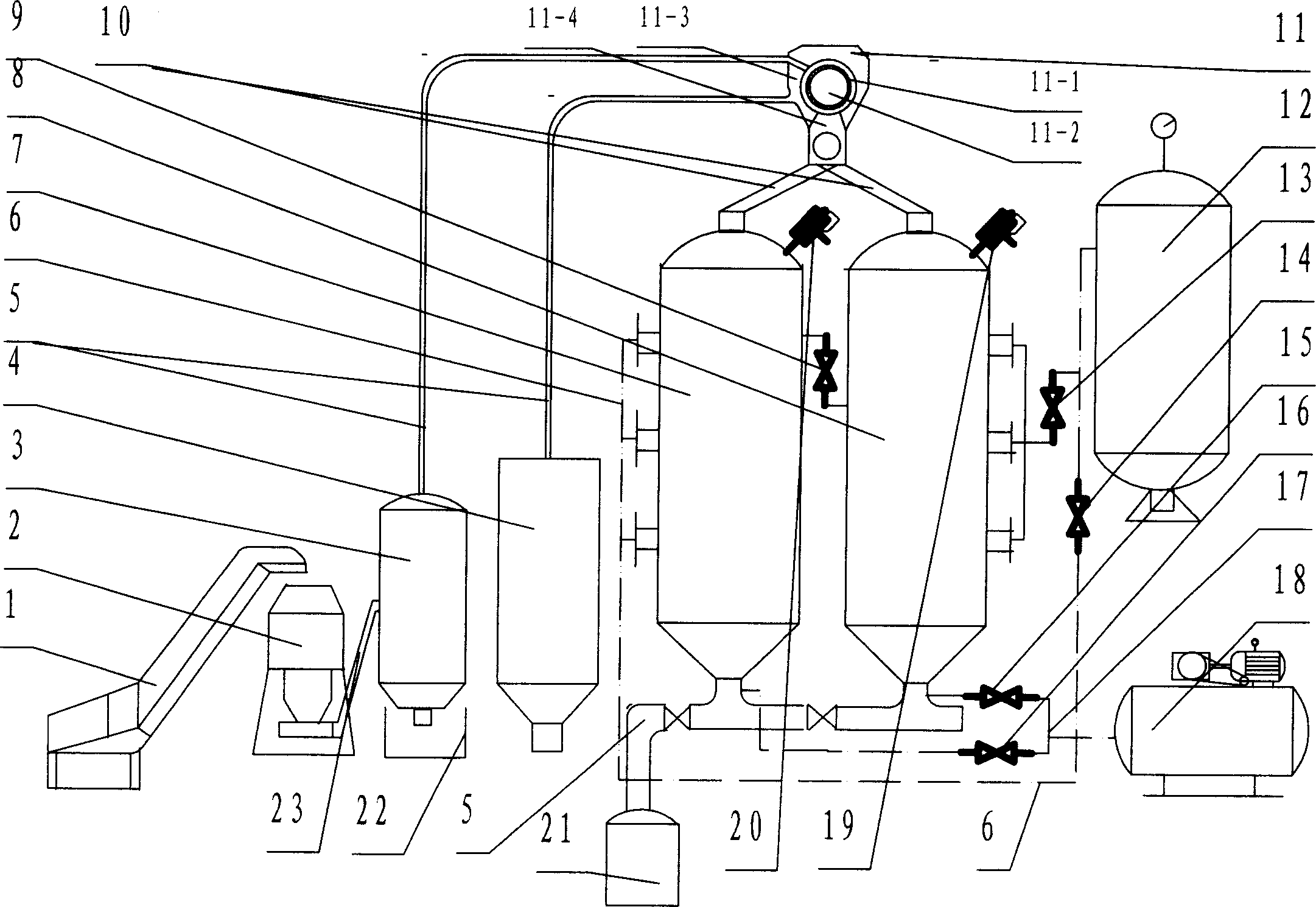 Method and equipment for producing paper pulp by gases mixed explosion