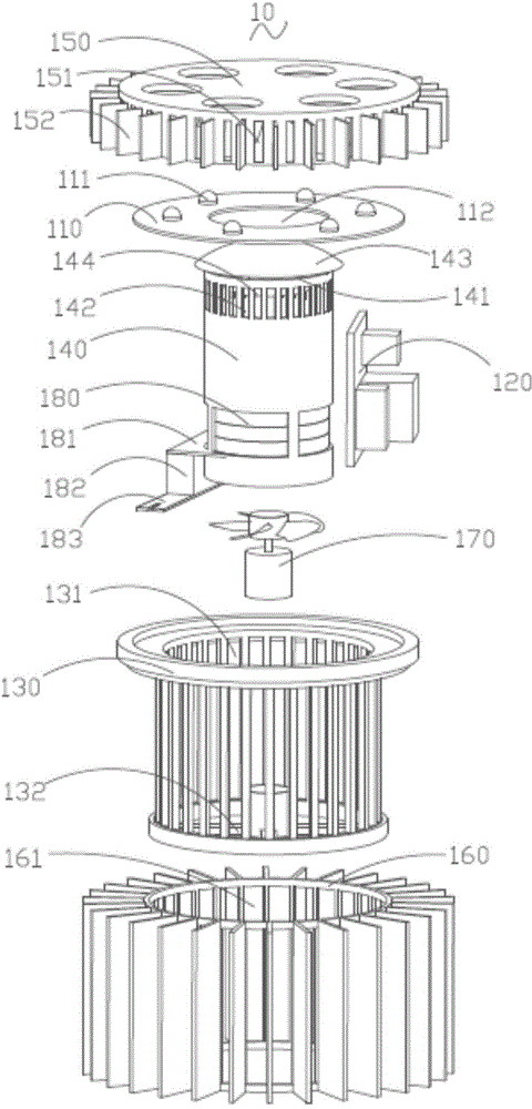 LED (light emitting diode) lamp with pipeline