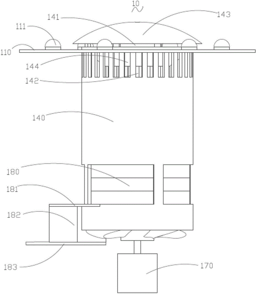 LED (light emitting diode) lamp with pipeline