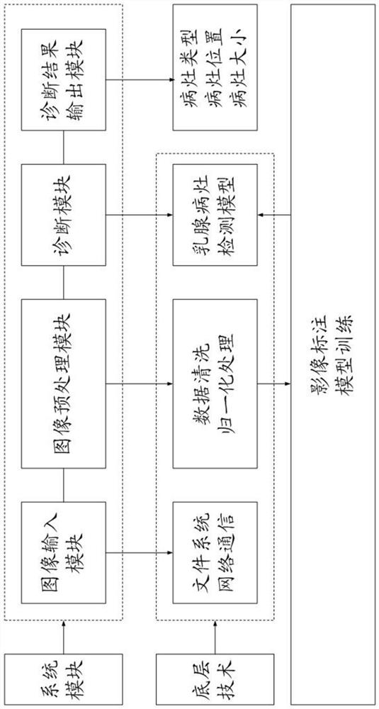 Mammary gland disease AI auxiliary diagnosis method based on molybdenum target X-ray photography examination