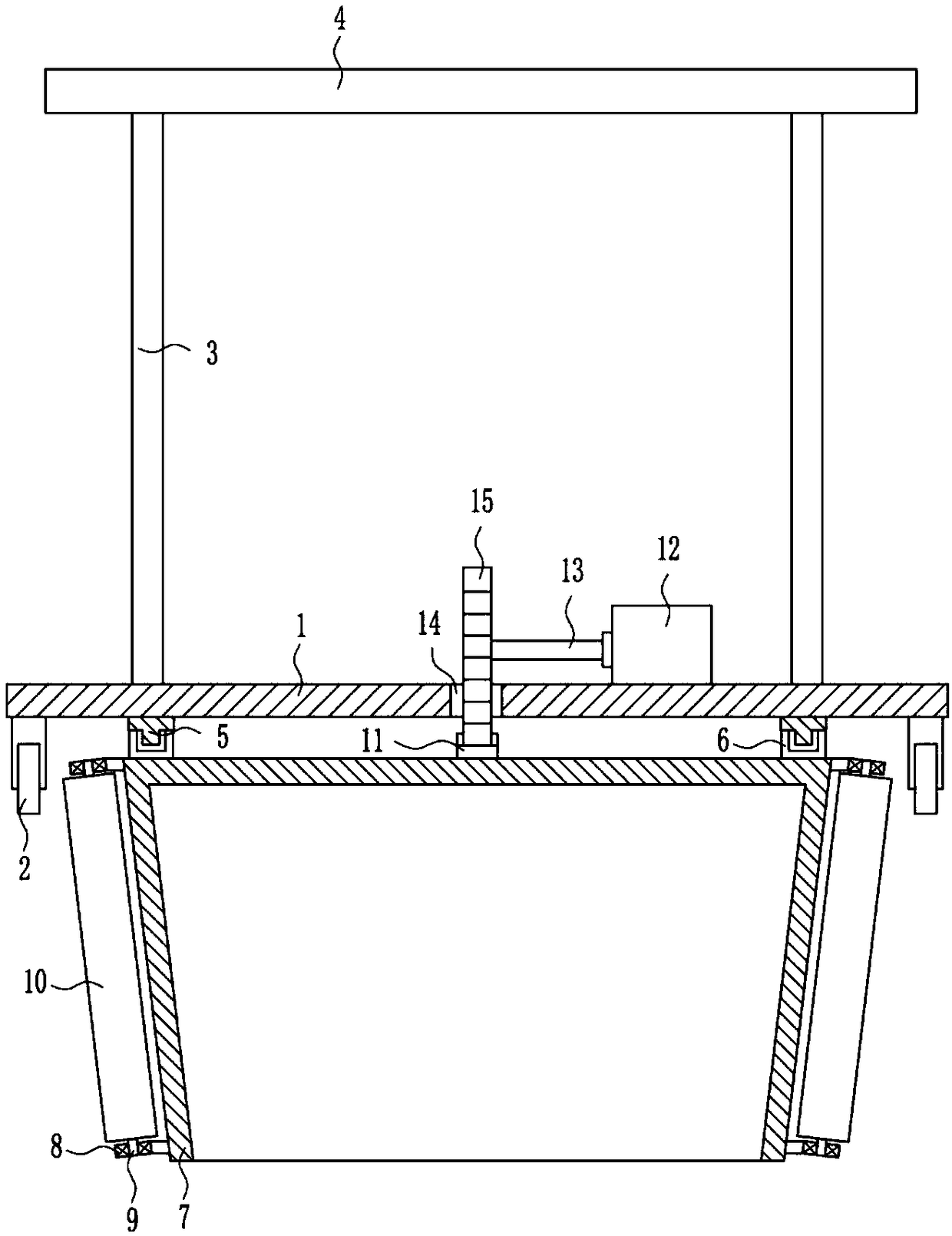 Striking-off device for two sides of ditch for water conservation