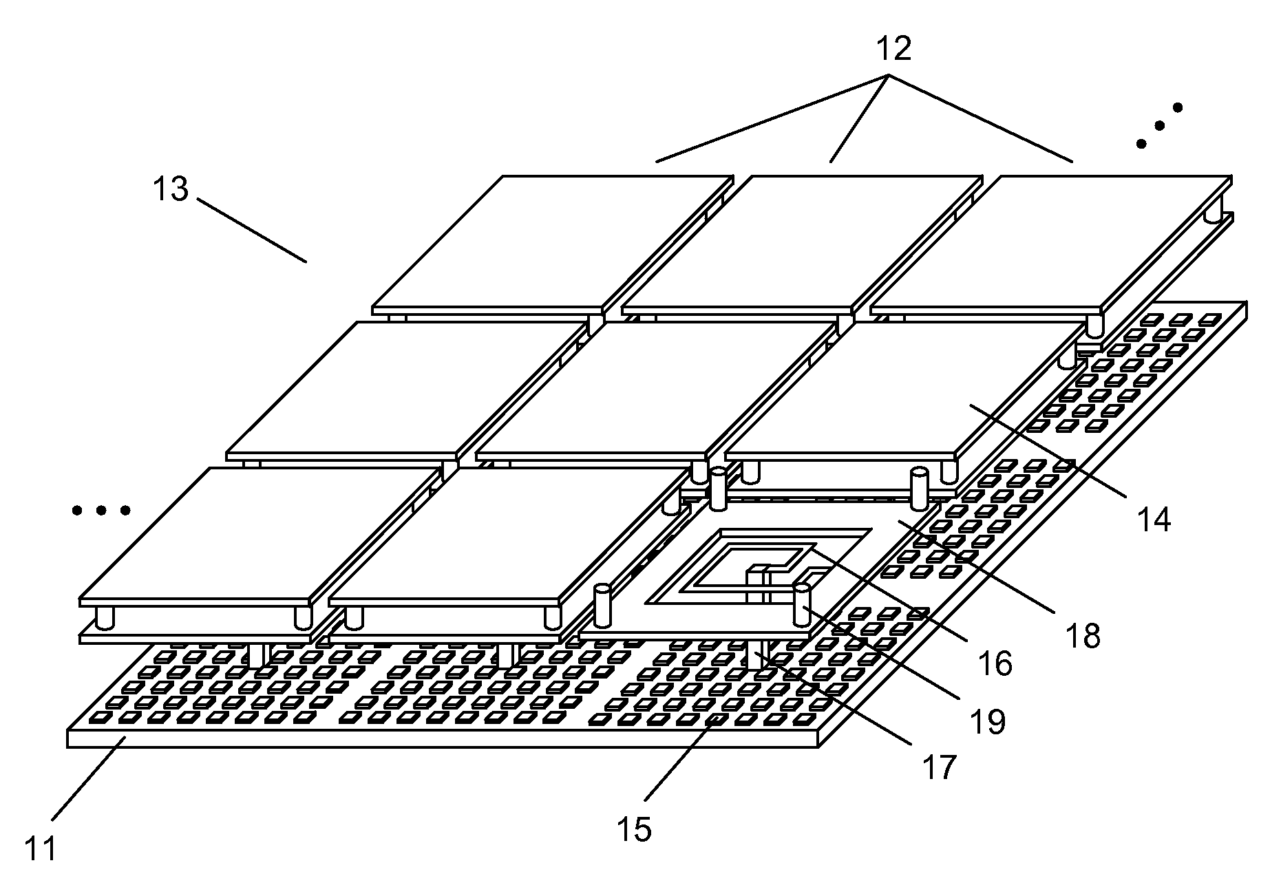 Discretely controlled micromirror array device with segmented electrodes