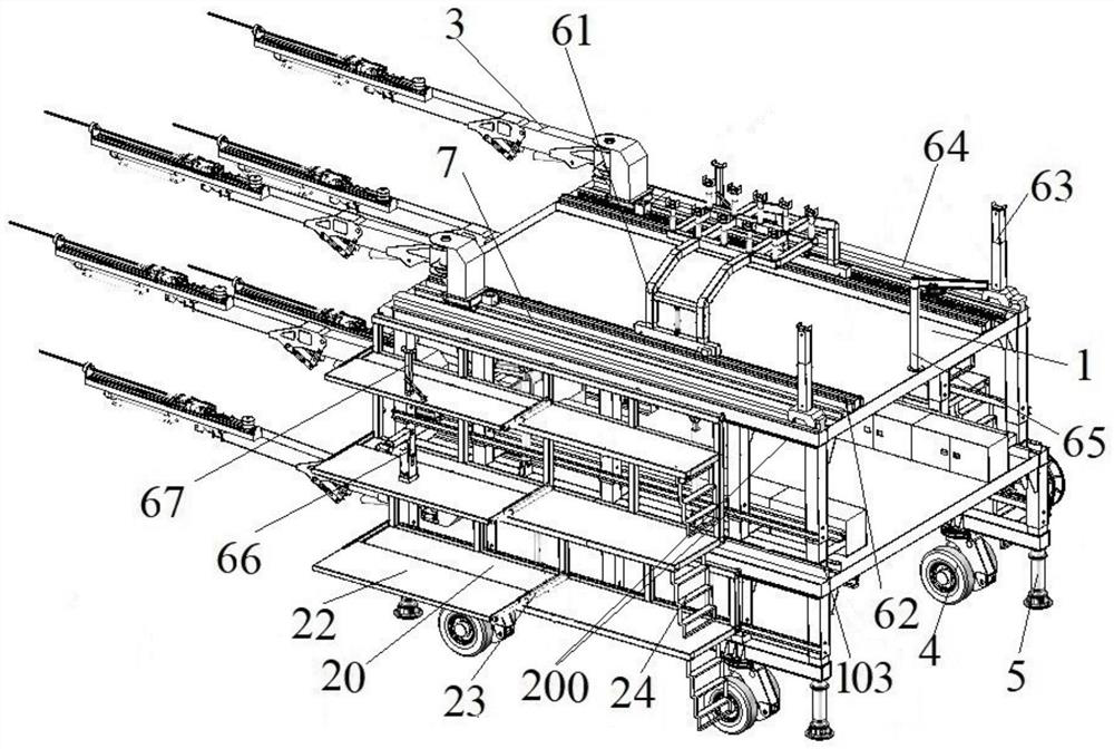 A three-step construction technology based on a tunnel excavation and support integrated trolley