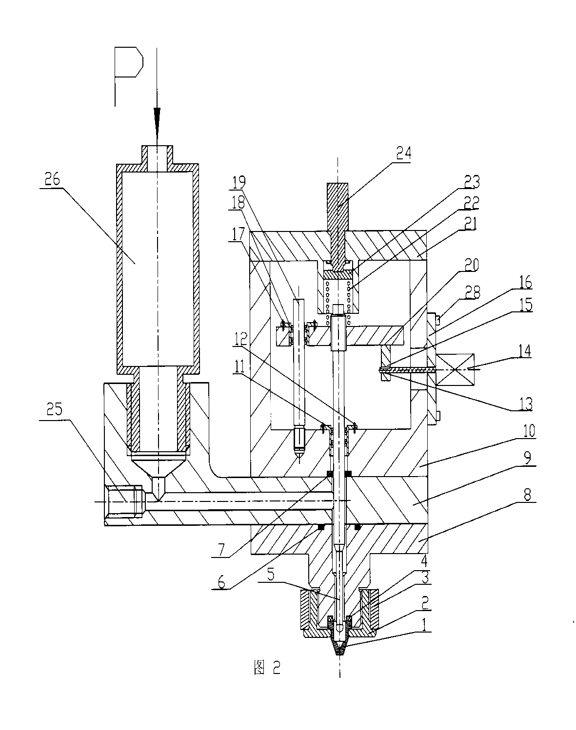 Cam jet dispensing device