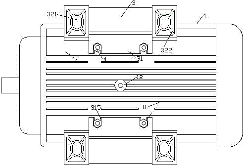 New motor housing structure based on detachable support base