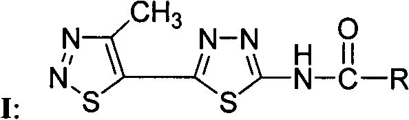 1,2,3-thiadiazole-1,3,4-thiadiazole compounds and preparation method and application thereof