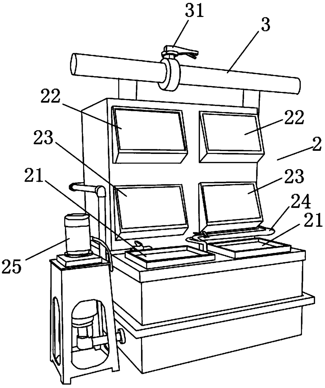 Acid etching liquid recycling system and method thereof