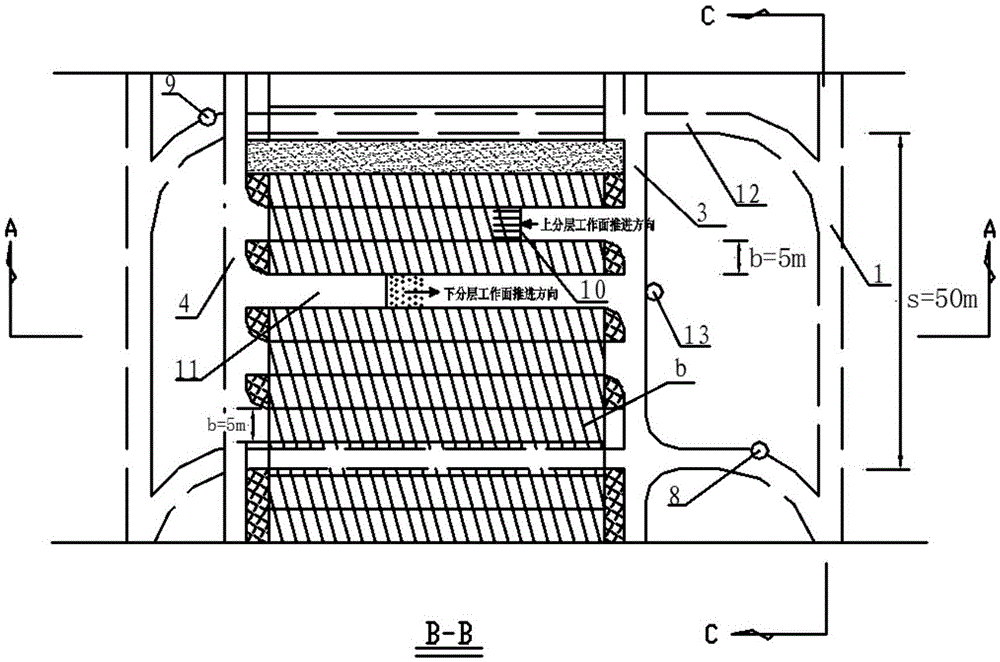 Efficient upward drift slicing and filling mining method suitable for unstable rock stratum