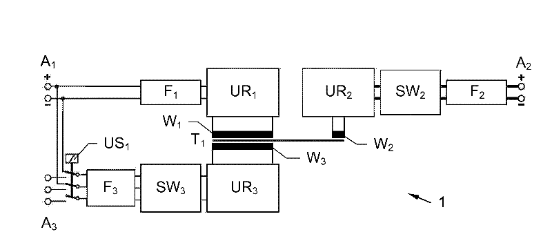 Circuit arrangement for power distribution in a motor vehicle