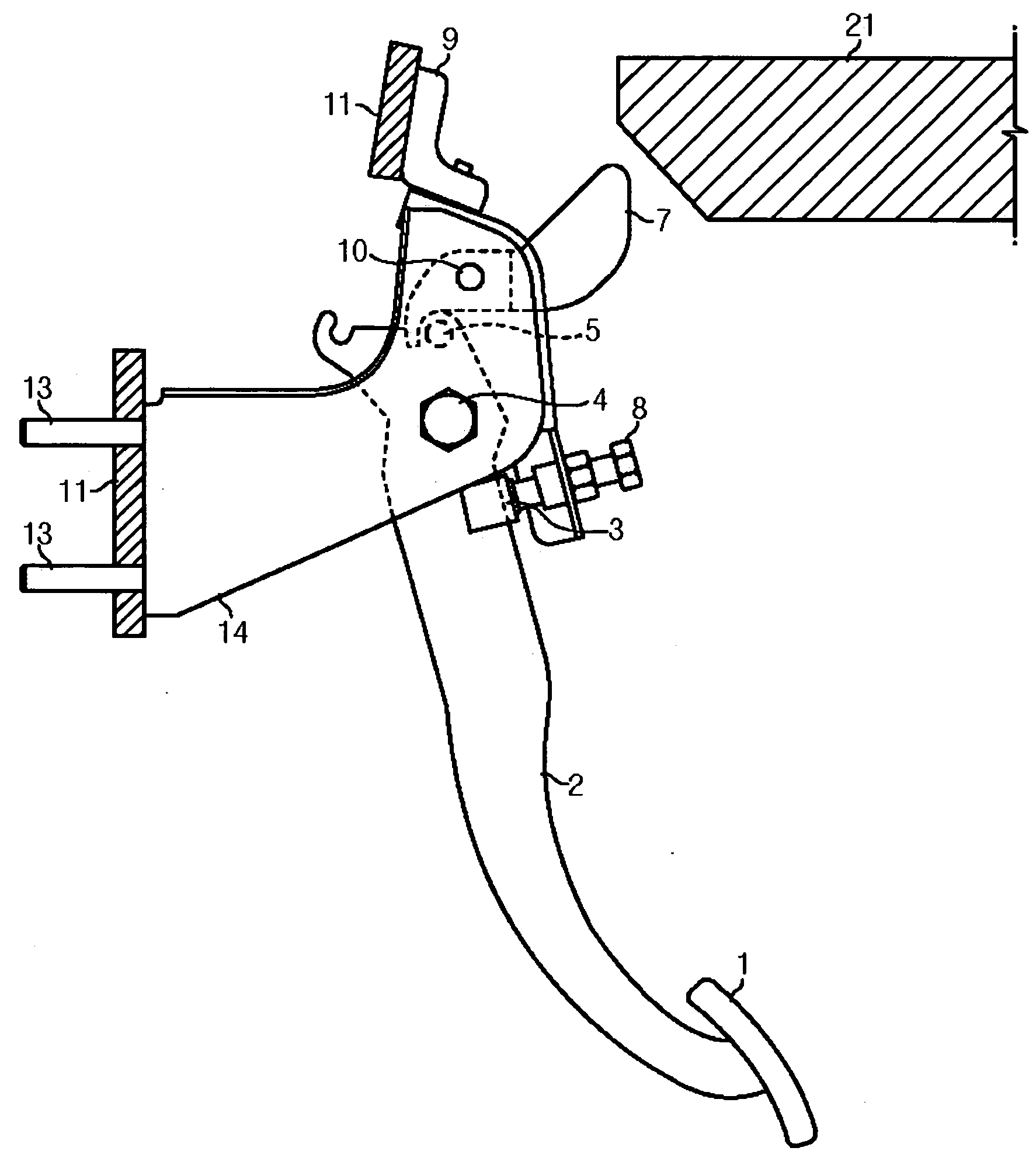 Pedal apparatus for a vehicle