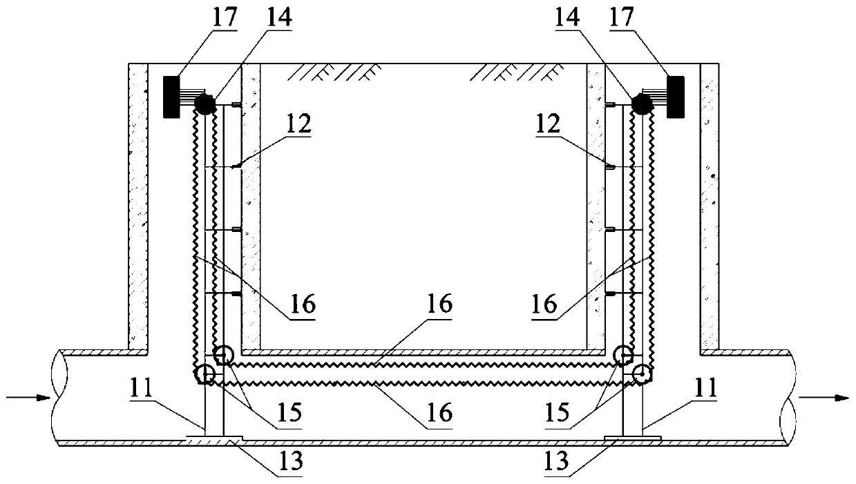 Guide track type electrolysis system applicable to in-situ purification of drainage pipeline