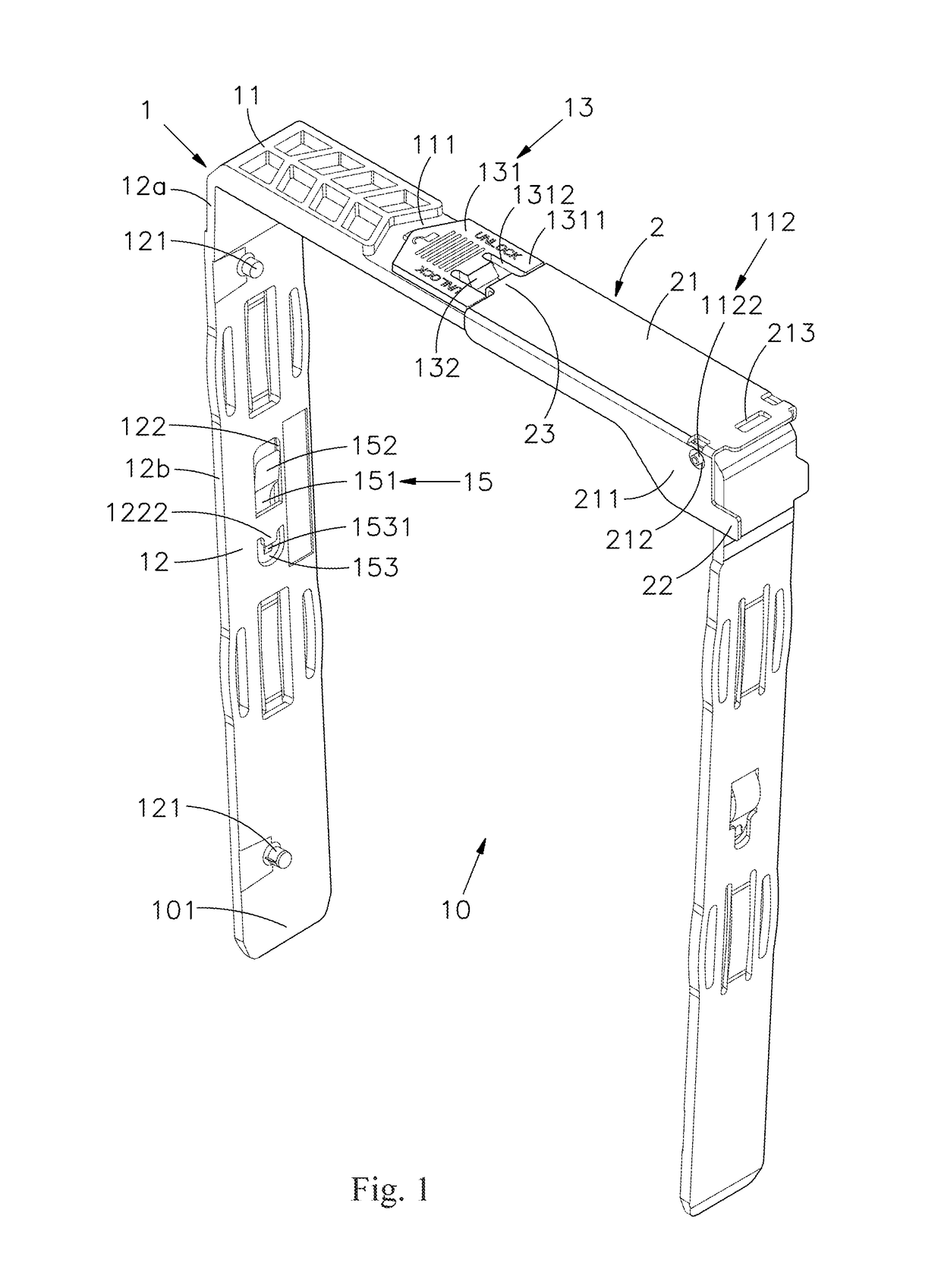 Open-ended screwless positioning module of access apparatus