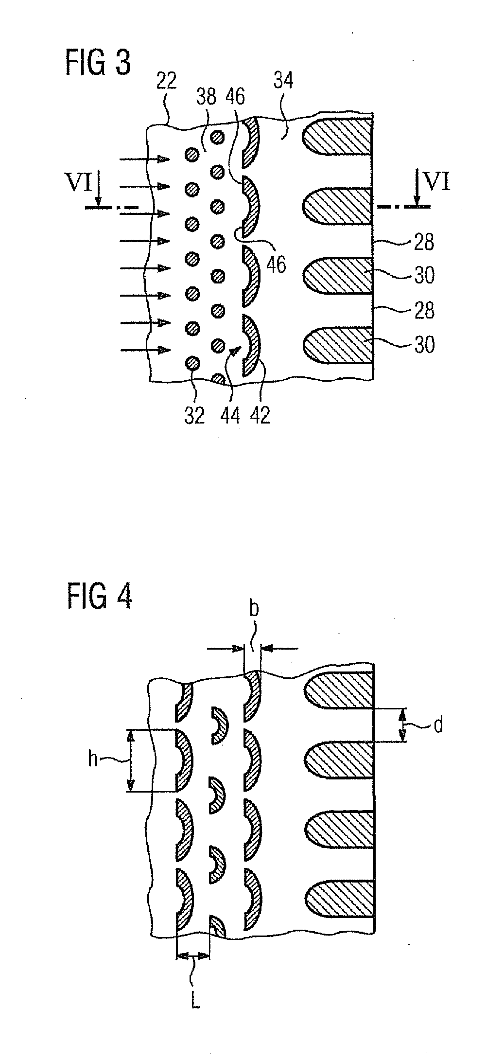 Turbine vane for a gas turbine and casting core for the production of such