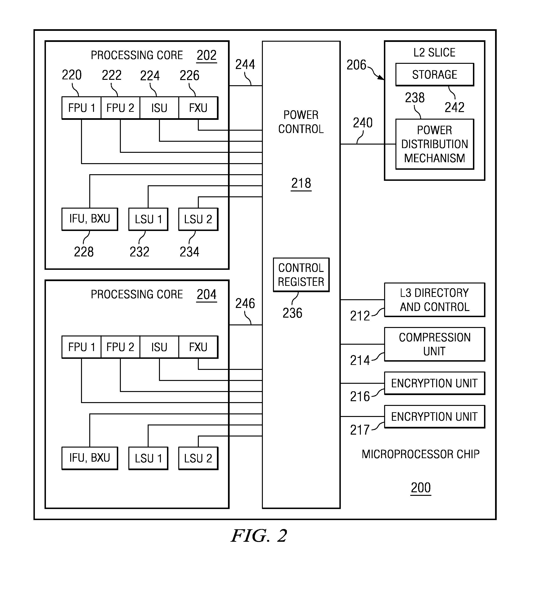 System and Computer Program Product for Dynamically Managing Power in MicroProcessor Chips According to Present Processing Demands