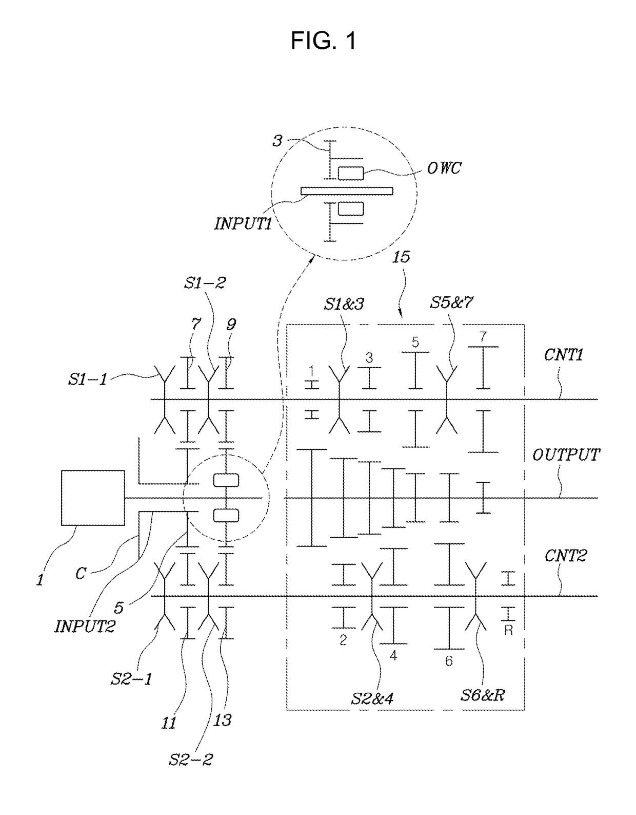 Transmission for vehicle