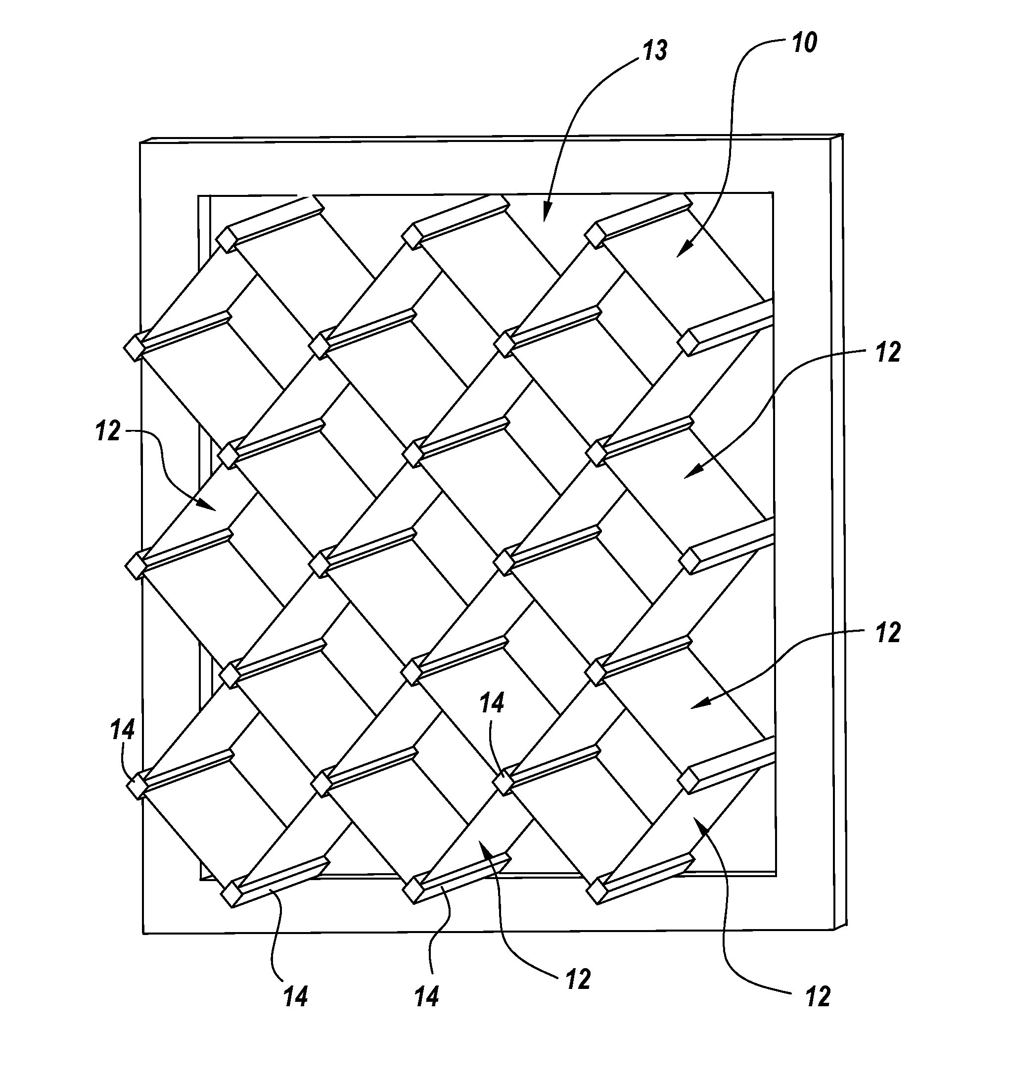 Low radar cross section array panel