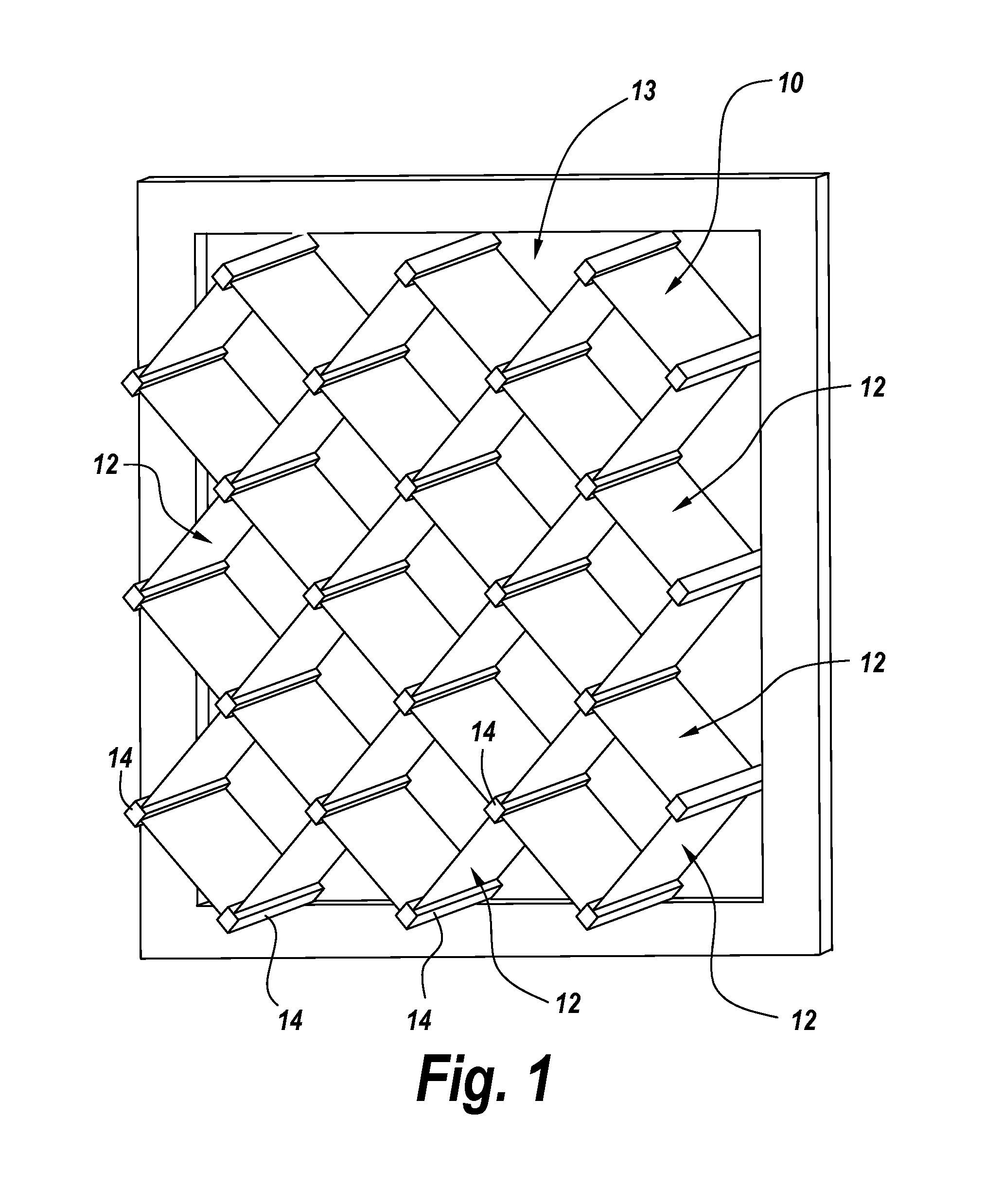 Low radar cross section array panel