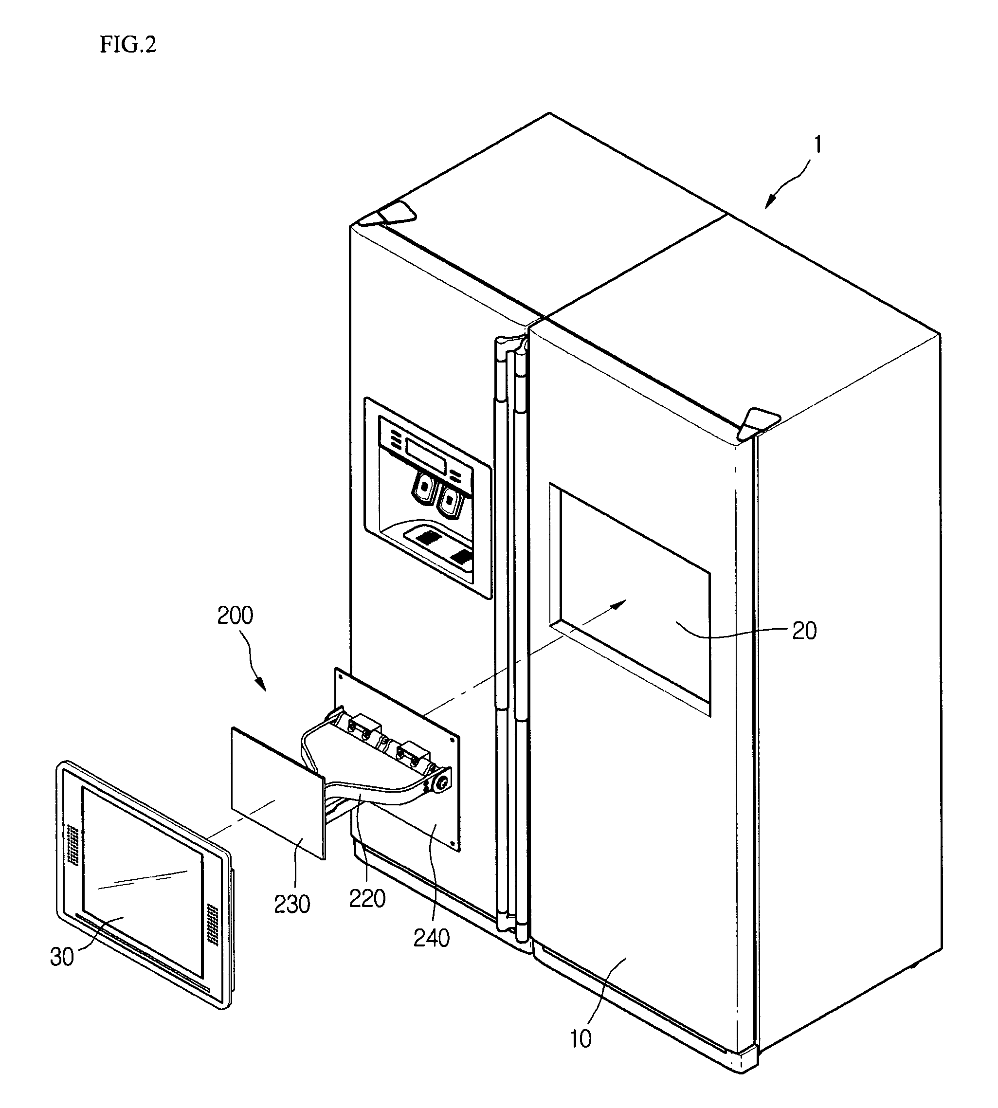 Refrigerator and display device guiding apparatus of the same